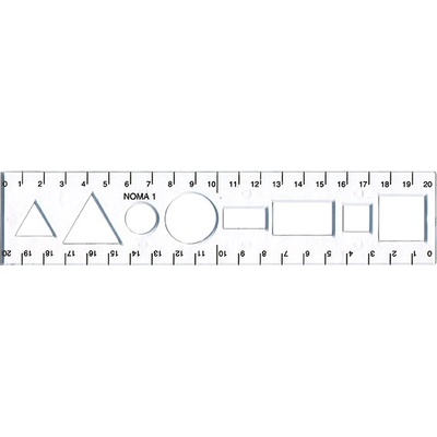 Optima Шаблонна линийка OPTIMA прозрачна 20cm 53002 (53002)