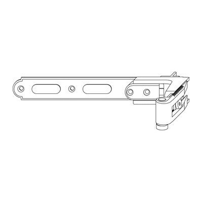 MACO RUSTICO dlouhý závěs BLR zalomený vel.3 nastavitelný 340mm černý 56986