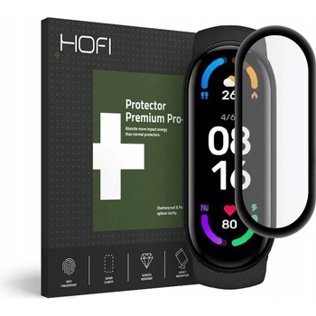 Hofi Хибридно стъкло за смарт часовник Xiaomi Mi Smart Band 6 / 6 NFC от Hofi Hybrid Glass - с черна рамка (6216990211843) - 1005/50