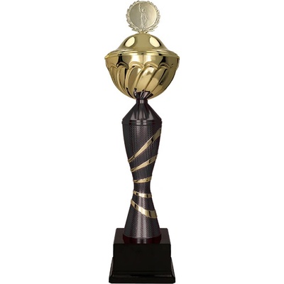 Kovový pohár s poklicí Zlato-černý 46,5 cm 16 cm
