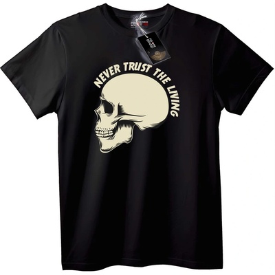 NOONEBRAND Тениска Никога не се доверявай на живите - 4XL, White