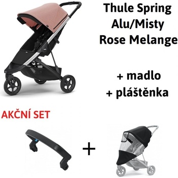Thule Spring Aluminium Misty Rose Melange 2022 + madlo + pláštenka