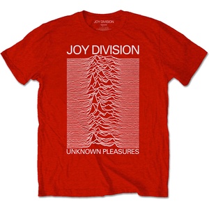 Joy Division Unknown Pleasures White On Red Тениска с къс ръкав Red XL (JDTS04MR04)
