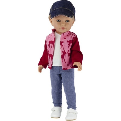 Vestida de Azul Realistická chlapeček David v riflové kšiltovce David 45 cm