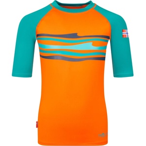 Trollkids Детска ликра Trollkids Kid's Haukland T Lycra - Bright Orange / Lake Blue - размер 92 (EU) (750-1980-0111)