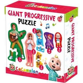 Headu Прогресивен пъзел, Headu, Cocomelon 6 в 1, Големи части, 2/3/4/5/6/7 части (HMU29518)