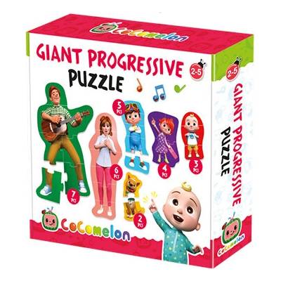 Headu Прогресивен пъзел, Headu, Cocomelon 6 в 1, Големи части, 2/3/4/5/6/7 части (HMU29518)