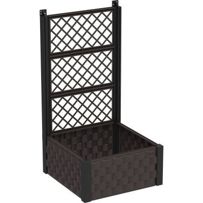 DURAMAX Nadzemní záhon 55 x 55 cm s treláží hnědý IDMFPGB006DW