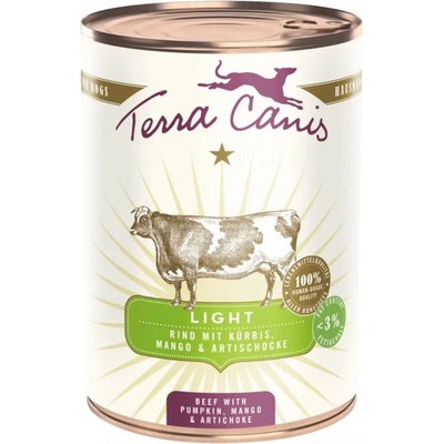 Terra Canis Light Hovězí Light s dýní mangem & artyčoky 6 x 400 g