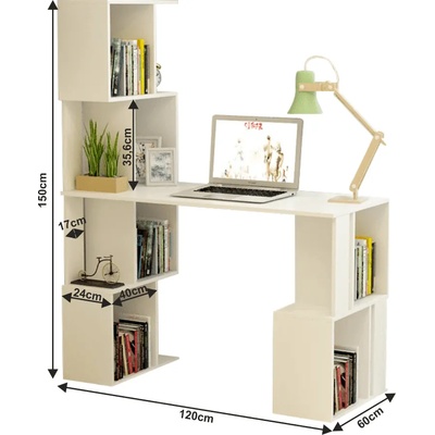 Бюро Floki 120x60x150 cm Бяло