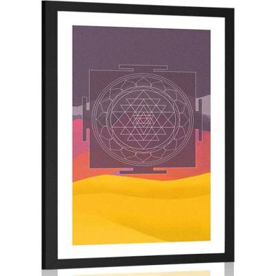 Plakát s paspartou jedinečný vzor - 60x90 no frame