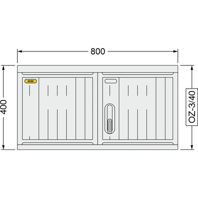 SFOS 800x400x245mm OZ-3/40