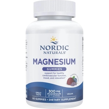 Nordic Naturals Magnesium Gummies 100 mg [60 желирани бонбони] Синя боровинка с лавандула