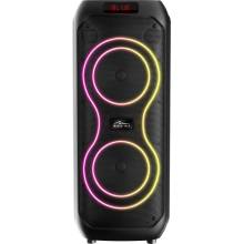 Media Tech POWER AUDIO MAX Velký Bluetooth reproduktor 120W RMS/1400W PMPO dva 8kanálové reproduktory FM rádio ekvalizér funkce karaoke podpora MP3/microSD karet USB AUX BT 5.0+EDR displej