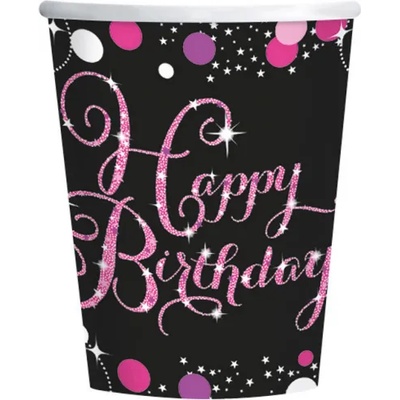 Amscan Чаши брукатено розови 8 бр