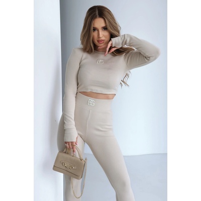 DÁMSKA CROPTOP BG BEASTS SVETLOBÉŽOVÁ