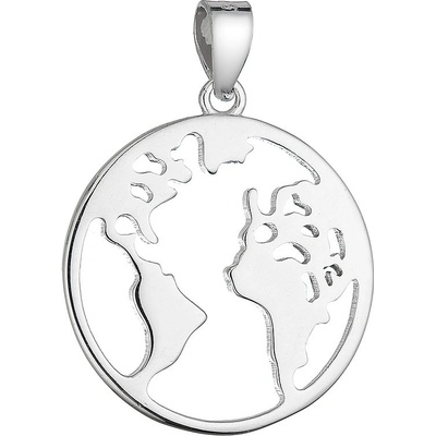 Evolution Group Stříbrný přívěsek světadíly 64065