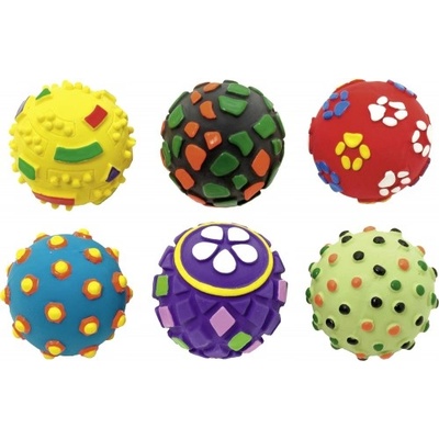 Flamingo Toy Darryl Ball Multiple colours - играчка за куче, латексова топка с пищялка - ∅ 7 см - 1 бр, Белгия - 47291