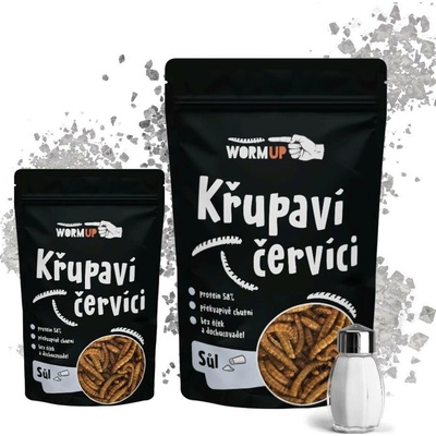 WormUP Křupaví červíci Se solí 80 g