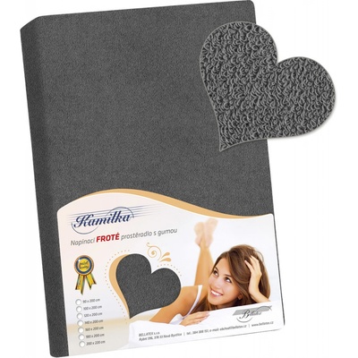 Bellatex Prostěradlo froté Tmavě šedé 140x200