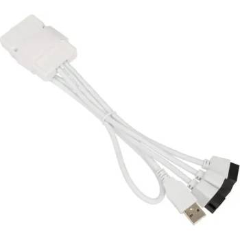 Lian Li USB Хъб Lian Li PW-U2TPAB USB 2.0 1-към-3 Hub - Бяло (G89.PW-U2TPAW.00)