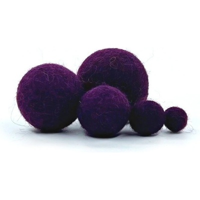 MMboutique Plstěná kulička vel.L 076-Eggplant