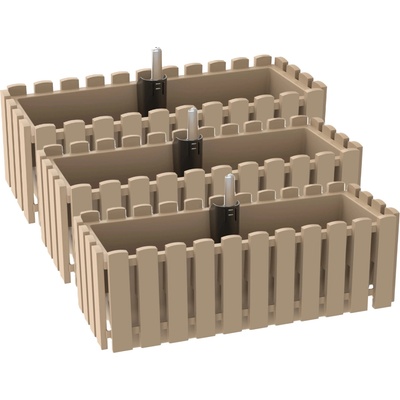 Parkside® Kvetináč 50 cm, béžový, 3 kusy (800013015)