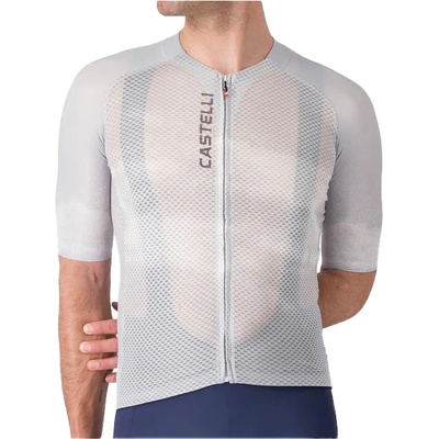 Castelli Мъжка фланелка с къс ръкав за колоездене Castelli Climber's A/C Jersey Cycling jersey - Silver Gray / Smoky Gray - размер XXL (056-3885-0116)