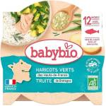 Babybio Био меню Babybio - Пъстърва и зелен фасул, 12 м+, 230 g (3288131501635) - baby