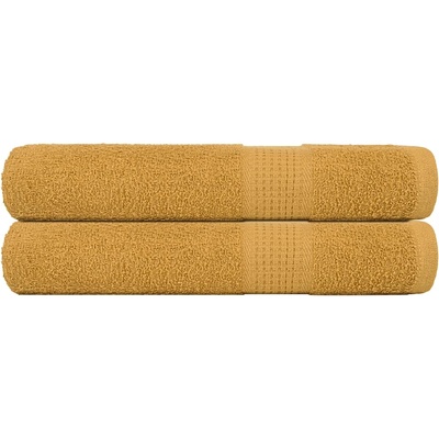 vidaXL Кърпи за сауна FROGN 2 бр. Златни 80x200 см 360 г/м2 (136815)