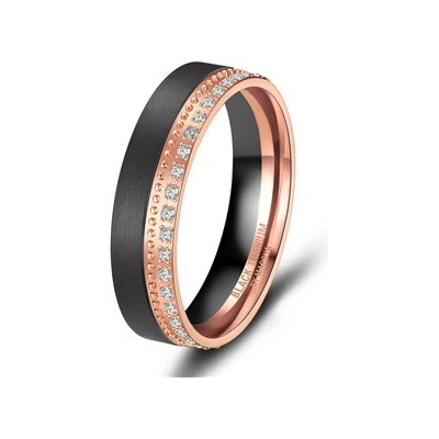 Marrya Dámský snubní prsten BLACK TITANIUM BT 09D