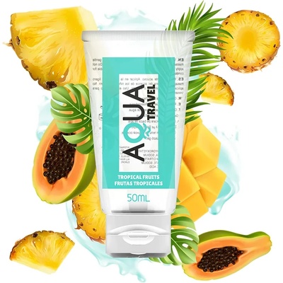 Лубрикант, дълготрайно плъзгане с вкус на плодове - Aqua Travel 50ml (D-230597)