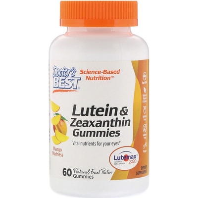 Doctor's Best Doctor’s Best Lutein & Zeaxanthin zdraví očí umových vegan bonbónů manga 60 g