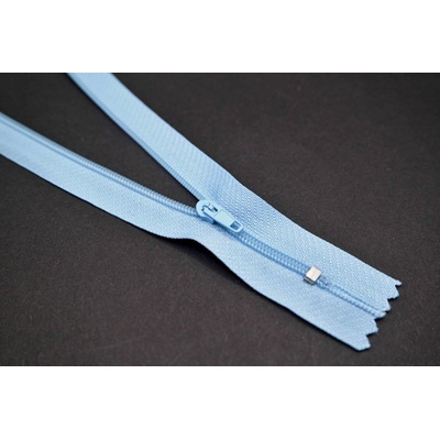 Nedeliteľný jemný plastový špirálový zips (veľkosť číslo 3) rôzne farby - dĺžka 12 cm - 60 cm 16 cm Ľadovo modrá