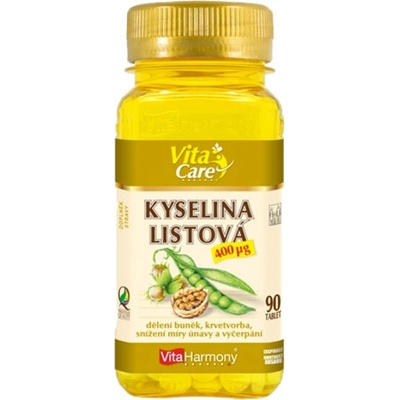 VitaHarmony Kyselina listová methylfolát Bioaktivní 400 µg 90 tablet