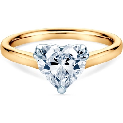 SAVICKI Годежен пръстен сърце Savicki: двуцветно злато, лабораторен диамант
