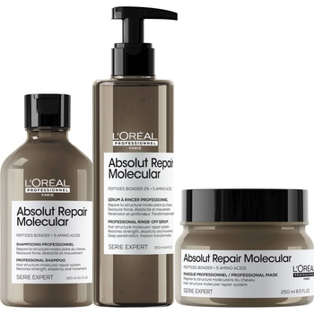L'Oréal L'Oréal Professionnel Absolut Repair Molecular Комплект - Шампоан, Серум и Маска, 300 + 2 х 250 ml