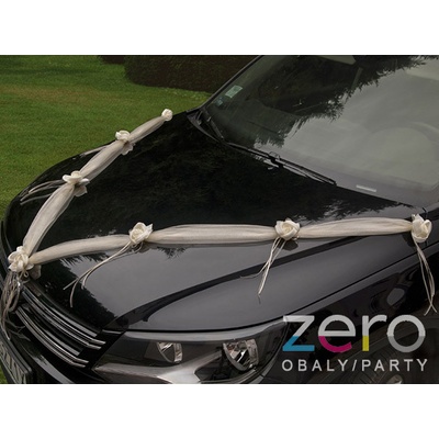Girlanda svatební na auto 1,8 m (2 ks) - krémová – Zboží Dáma