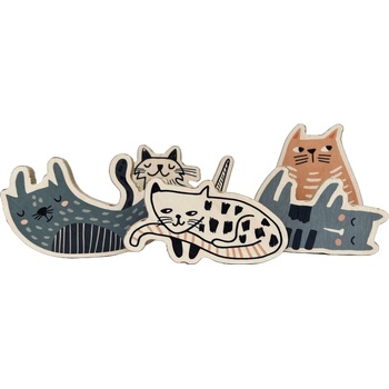 Image 1 of KAID Комплект дървени фигурки kaid - Котешка атмосфера (zws5cat)