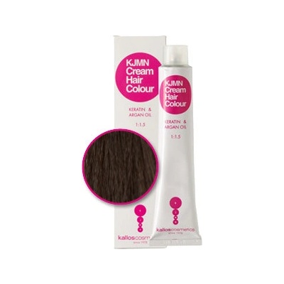 Kallos KJMN Cream Hair Color - krémová profesionálna farba na vlasy, 100 ml 3.0 tmavohnedá