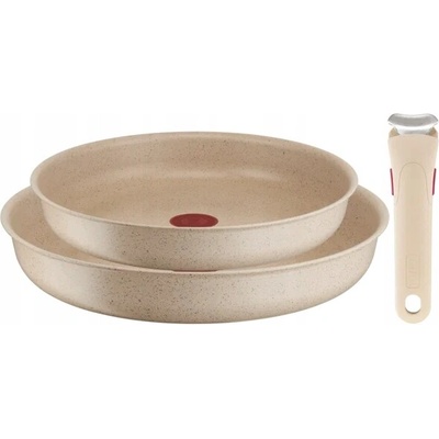 Tefal Panvice s minerálnym povrchom Delight Sand 24/28 cm, 3dielna sada s rúčkou