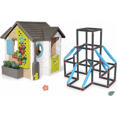 Smoby Set domček pre záhradníka s 3-poschodovou preliezačkou Tower Kraxxl Garden House
