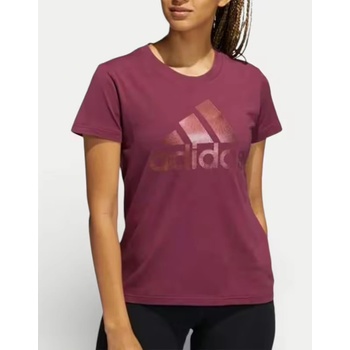 Adidas Sportswear Holiday Graphic Short Sleeve Tee Burgundy