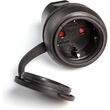 ETC 70-710 черен присъединителен електрически контакт за битови нужди 16А/230v (70-710)