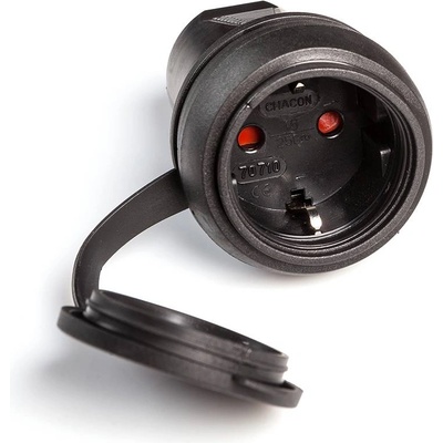 ETC 70-710 черен присъединителен електрически контакт за битови нужди 16А/230v (70-710)