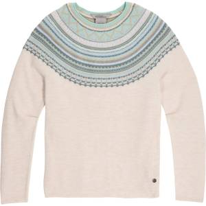 Royal Robbins Дамски пуловер Royal Robbins Women's Westlands Fairisle Crew Merino jumper - Chalk Htr Manzanita Pt - размер XL (105-6806-0414)