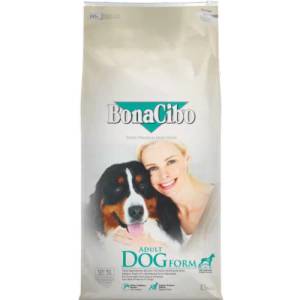 BonaCibo dog adult form senior / light - суха храна за пораснали кучета от всички породи, с наднормено тегло или за възрастни кучета над 9 години - с пиле, аншоа и ориз, Турция - 15 кг