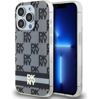 DKNY Кейс DKNY IML Checkered Mono Pattern & Printed Stripes MagSafe за iPhone 14 Pro Max, черен (3666339269340)