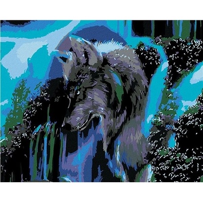 zuty Malování podle čísel Profil vlka 50 x 40 cm vypnuté plátno na rám