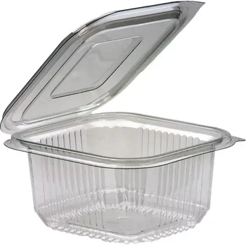 Image 1 of Кутии с прикачен капак правоъгълни 375 мл. 100бр (Е-331-1)